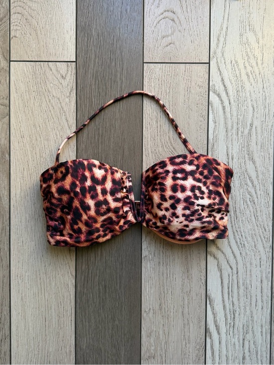 Victoria's Secret Other - Victoria's Secret Peach Leopard Bandeau Bikini Top size S